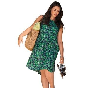 plus size sleeveless shift dress